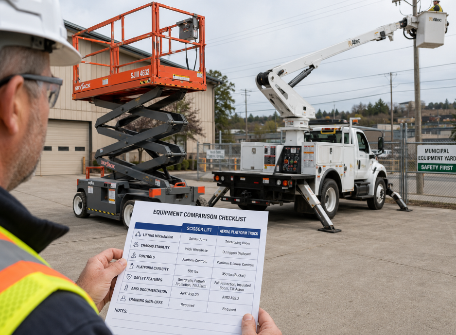What is the difference between a scissor lift and an aerial platform?